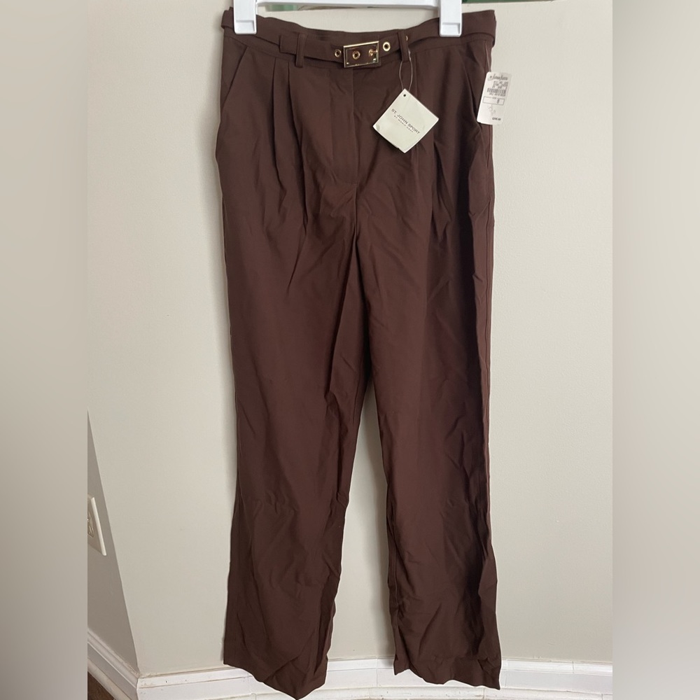 St. John Brown Dress Pants